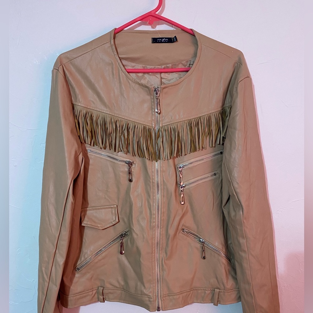 Finejo foe Leather cowgirl, western jacket